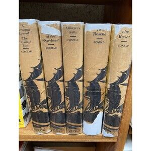 Lot - 5 Vtg Joseph Conrad HC Books 1924 Doubleday Page & Co. Personal Edition